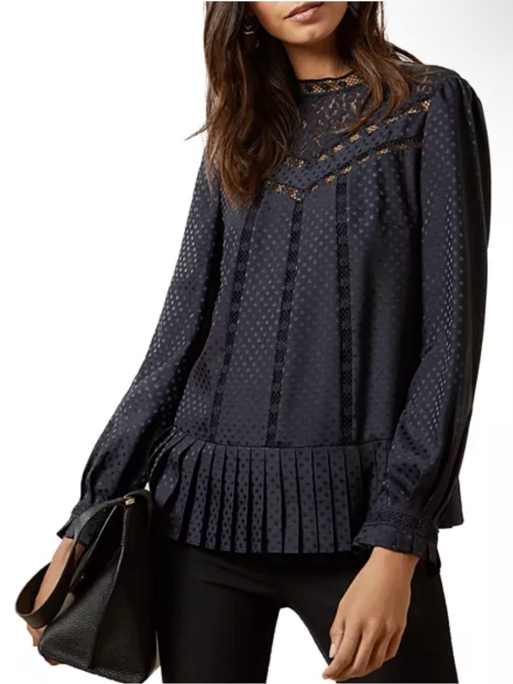 Ted Baker - Shilli Lace Inset Dot Blouse